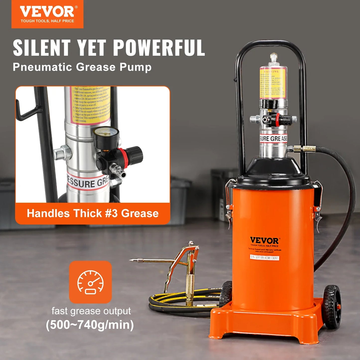 VEVOR 5Gallon Pneumatic Grease Pump