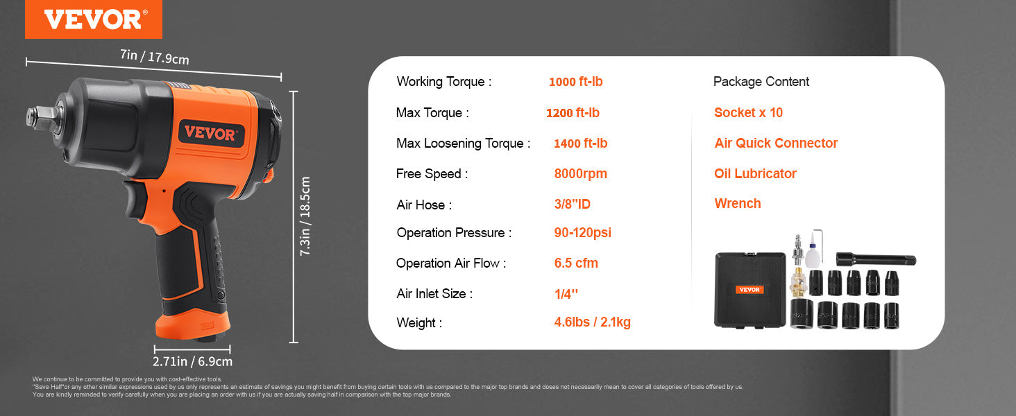 VEVOR 1/2 Inch Air