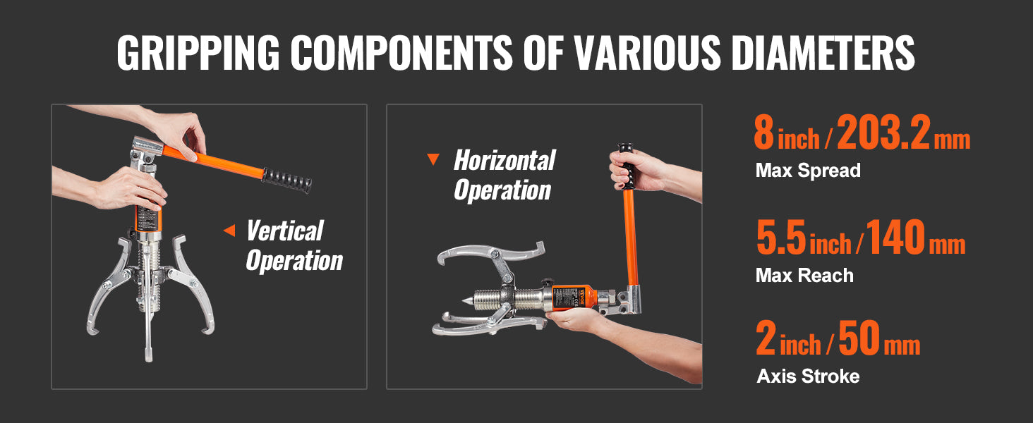 VEVOR 5/15 Ton Hydraulic Puller